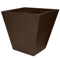 Tusco Tusco TUSCT22ES 22 in. Cosmopolitan Square Planter - Espresso TUSCT22ES